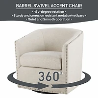 Madison Park Memo Living Room Collection Swivel Upholstered Armchair