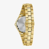 Bulova Prestige Womens Gold Tone Stainless Steel Bracelet Watch 97m119