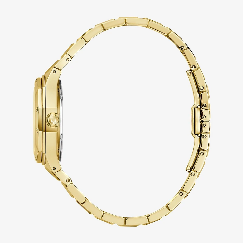 Bulova Prestige Womens Gold Tone Stainless Steel Bracelet Watch 97m119