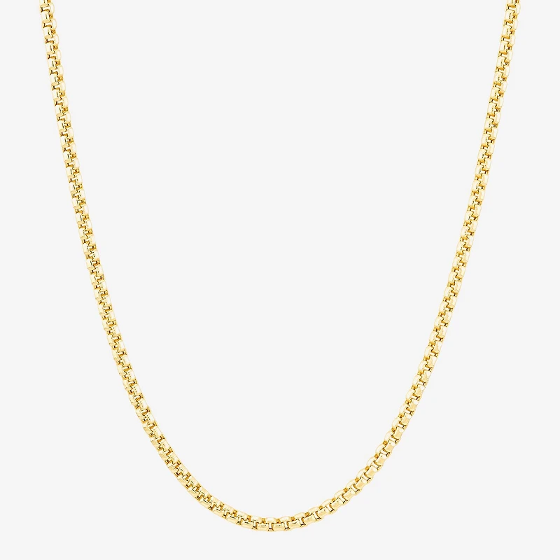 Made in Italy Womens 14K Gold 22 Inch Box Chain Necklace