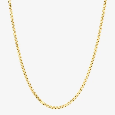 Made in Italy Womens 14K Gold 22 Inch Box Chain Necklace