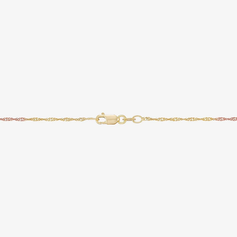 Made in Italy Womens 14K Gold 18 Inch Singapore Chain Necklace