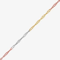 Made in Italy Womens 14K Gold 18 Inch Singapore Chain Necklace