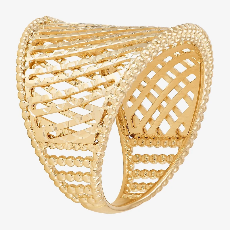 Made Italy Womens 20.5MM 14K Gold Band