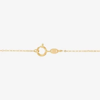 Gold Addiction Womens 10K Gold Heart 18 Inch Pendant Necklace