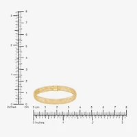 Made in Italy Womens 10K Gold Round Bangle Bracelet