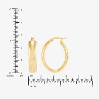 Bonded Brilliance Womens 14K Gold Bonded With Sterling Silver 28.3mm Hoop Earrings