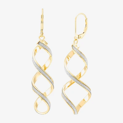Made in Italy Womens 14K Gold Drop Earrings
