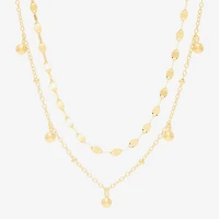 Womens 14K Gold Over Silver 2-pc. Necklace Set