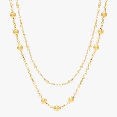 Womens 14K Gold Over Silver 2-pc. Necklace Set