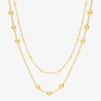 Womens 14K Gold Over Silver 2-pc. Necklace Set