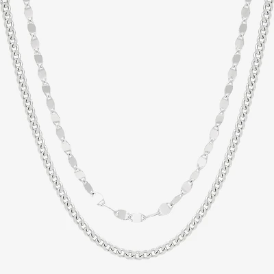 Womens Sterling Silver 2-pc. Necklace Set