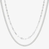 Womens Sterling Silver 2-pc. Necklace Set