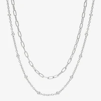 Womens Sterling Silver 2-pc. Necklace Set
