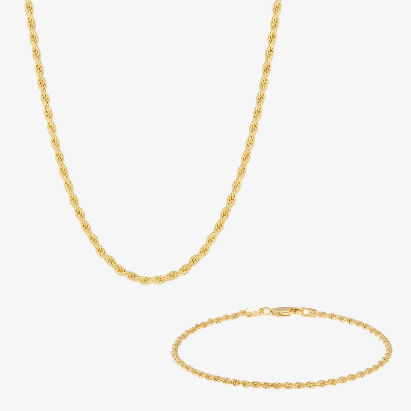 Made in Italy Womens 14K Gold Over Silver 2 Pair Jewelry Set