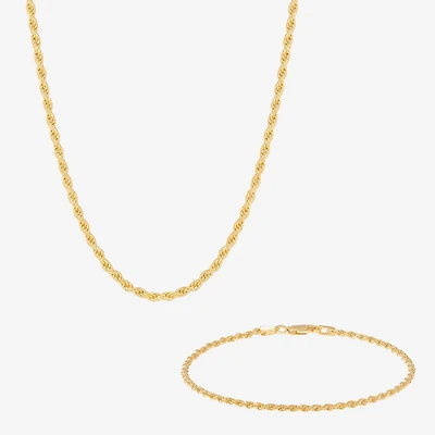 Made in Italy Womens 14K Gold Over Silver 2 Pair Jewelry Set