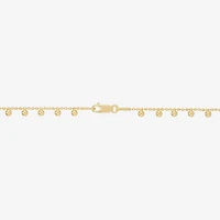 Made in Italy Womens 14K Gold Over Silver 18 Inch Bead Chain Necklace