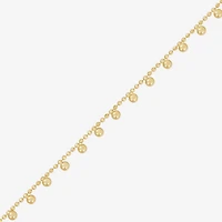 Made in Italy Womens 14K Gold Over Silver 18 Inch Bead Chain Necklace