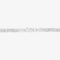 Made in Italy Womens Sterling Silver 7.5 Inch Solid Mariner Chain Bracelet