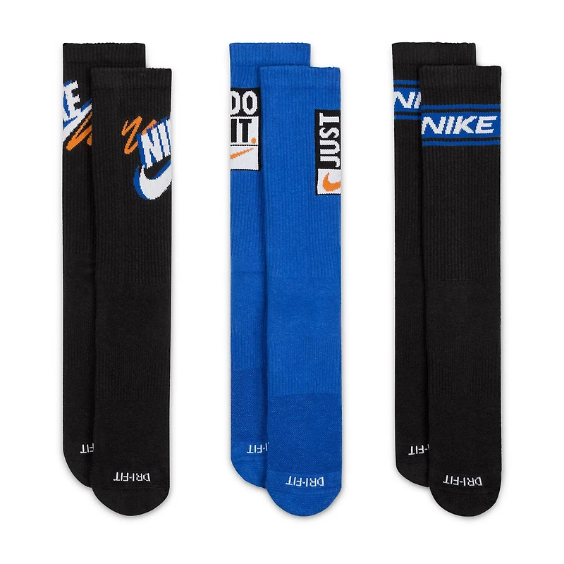 Nike Everyday Plus Athletic Unisex Adult 3 Pair Crew Socks