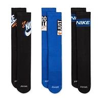 Nike Everyday Plus Athletic Unisex Adult 3 Pair Crew Socks