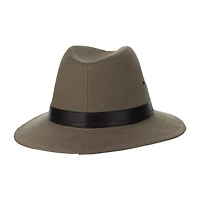 Biltmore Faux Leather Trim Cotton Canvas Safari Mens Hat