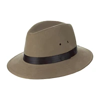 Biltmore Faux Leather Trim Cotton Canvas Safari Mens Hat