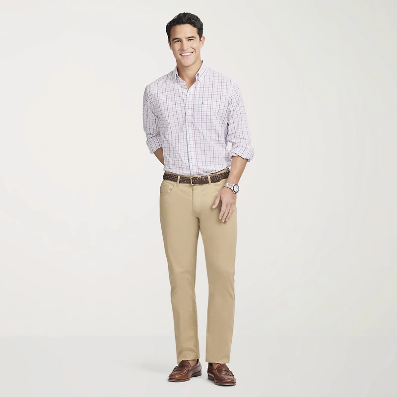 IZOD Performance Comfort Mens Long Sleeve Classic Fit Button-Down Shirt