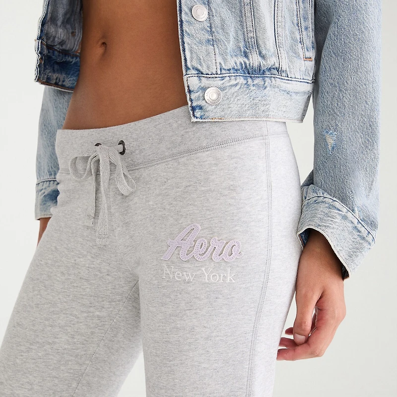 AEROPOSTALE Womens Juniors Straight Mid Rise Sweatpant