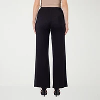 24seven Comfort Apparel Womens Mid Rise Wide Leg Palazzo Pant