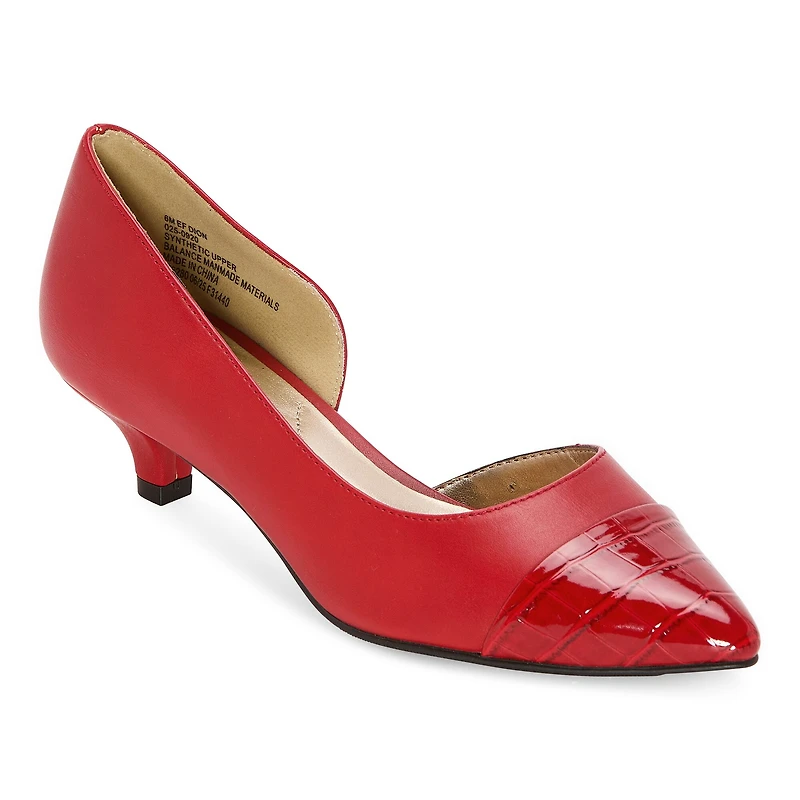 east 5th Dion Womens Pointed Closed Toe Kitten Heel Pumps