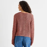 a.n.a Womens Crew Neck Long Sleeve Pullover Sweater