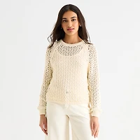 a.n.a Womens Crew Neck Long Sleeve Pullover Sweater