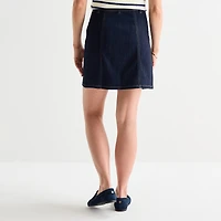 St. John's Bay Womens High Rise Mini A-Line Skirt