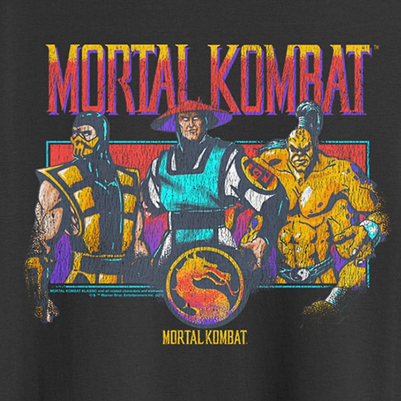 Mortal Kombat Mens Crew Neck Short Sleeve Classic Fit Big and Tall Graphic T-Shirt