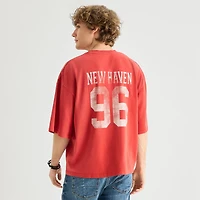 Arizona Mens Crew Neck Short Sleeve Boxy Fit Graphic T-Shirt