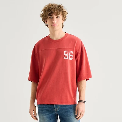 Arizona Mens Crew Neck Short Sleeve Boxy Fit Graphic T-Shirt