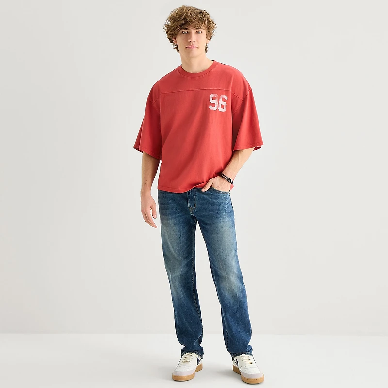 Arizona Mens Crew Neck Short Sleeve Boxy Fit Graphic T-Shirt