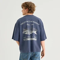 Arizona Mens Crew Neck Short Sleeve Boxy Fit Graphic T-Shirt