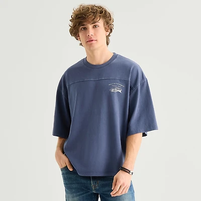 Arizona Mens Crew Neck Short Sleeve Boxy Fit Graphic T-Shirt