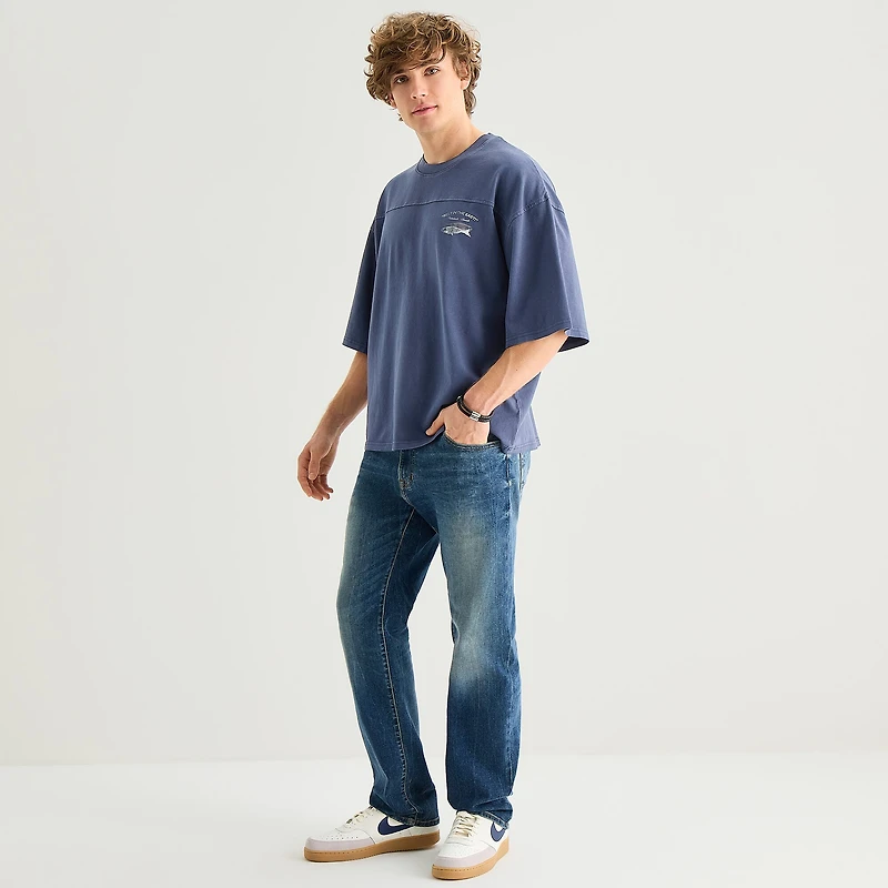 Arizona Mens Crew Neck Short Sleeve Boxy Fit Graphic T-Shirt