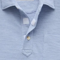 mutual weave Mens Regular Fit Easy-on + Easy-off Adaptive Short Sleeve Polo Shirt