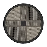 Safavieh Courtyard Collection Bronagh Geometric Indoor/Outdoor Round Area Rug