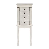 Powell Company Danika White Jewelry Armoire