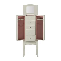 Powell Company Leanne White Jewelry Armoire