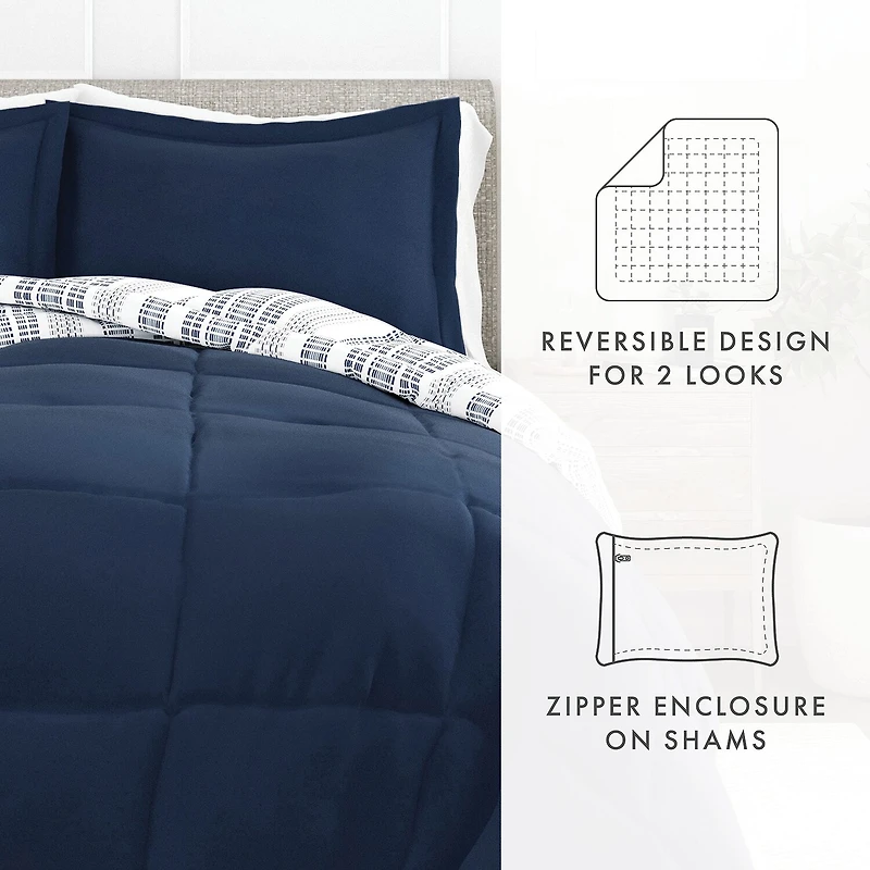 Casual Comfort Premium Down Alternative Farmhouse Dreams Reversible Comforter Set