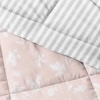Casual Comfort Premium Down Alternative Pressed Flowers Reversible Comforter Set