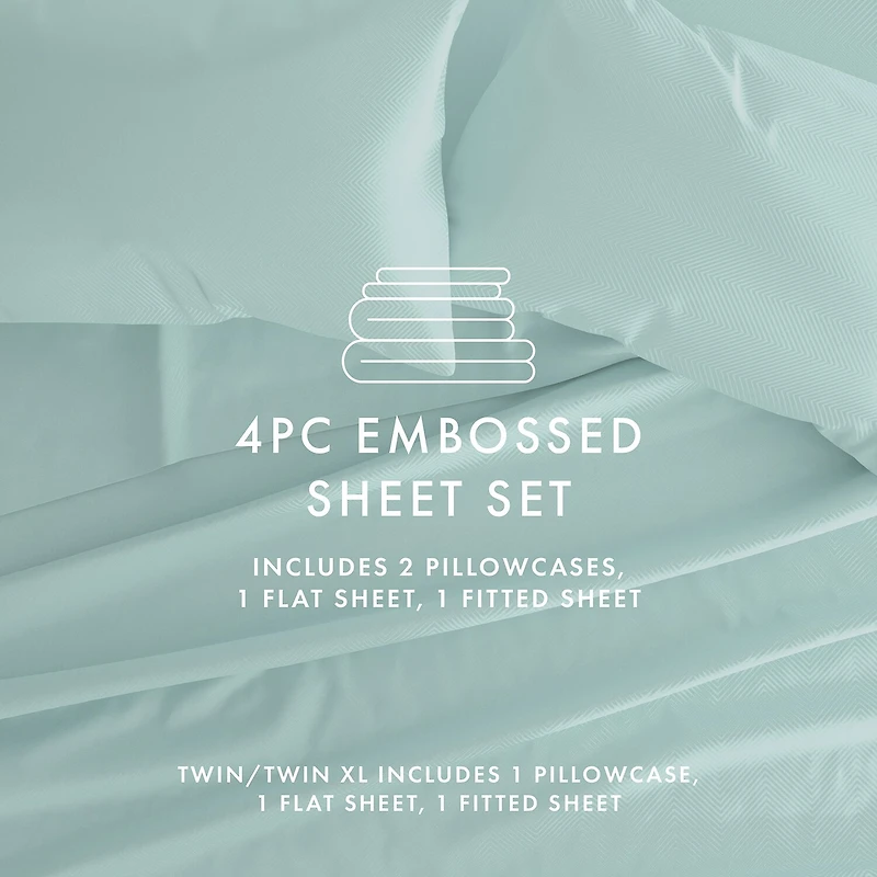 Casual Comfort™ Premium Ultra Soft Chevron Microfiber Wrinkle Free Sheet Set
