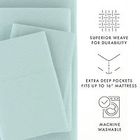 Casual Comfort™ Premium Ultra Soft Chevron Microfiber Wrinkle Free Sheet Set