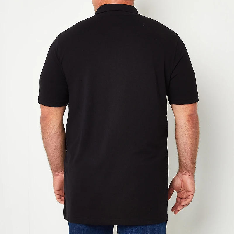St. John's Bay Premium Stretch Big and Tall Mens Classic Fit Easy-on + Easy-off Adaptive Short Sleeve Polo Shirt